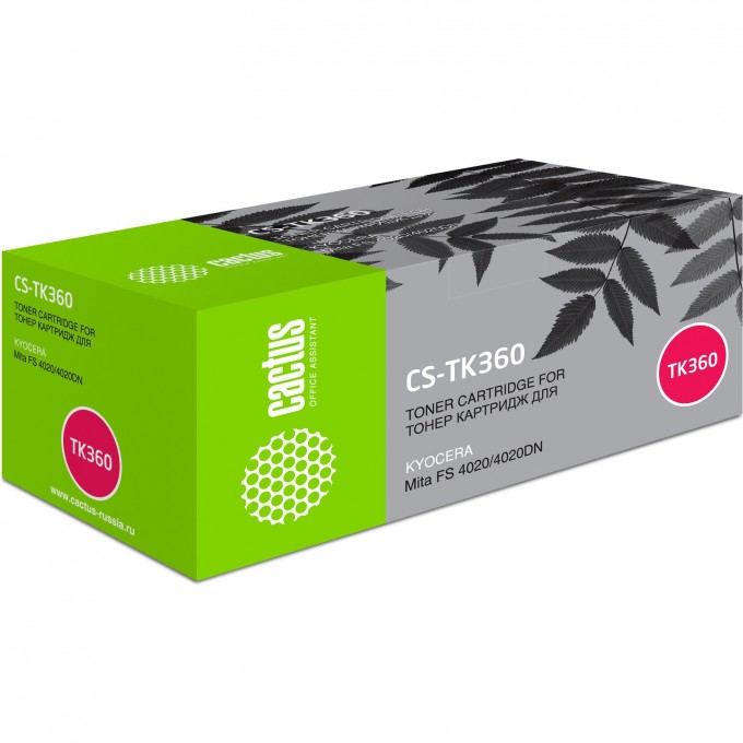 Лазерный картридж CACTUS (TK-360) для принтеров Kyocera Mita FS 4020, 4020dn, черный, 20 000 стр. CS-TK360 Лазерный картридж CACTUS (TK-360) для принтеров Kyocera Mita FS 4020, 4020dn, черный, 20 000 стр. CS-TK360