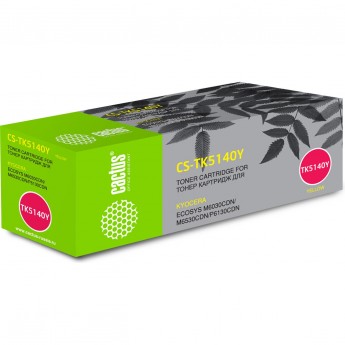 Лазерный картридж CACTUS CS-TK5140Y (TK-5140Y) для Kyocera Ecosys M6030cdn, M6530cdn, P6130cdn, желтый, 5 000 стр. Лазерный картридж CACTUS CS-TK5140Y (TK-5140Y) для Kyocera Ecosys M6030cdn, M6530cdn, P6130cdn, желтый, 5 000 стр.