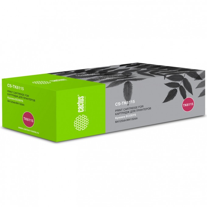 Лазерный картридж CACTUS (TK-6115) для Kyocera Mita Ecosys M4125idn, M4132idn, черный, 15 000 стр. CS-TK6115 Лазерный картридж CACTUS (TK-6115) для Kyocera Mita Ecosys M4125idn, M4132idn, черный, 15 000 стр. CS-TK6115