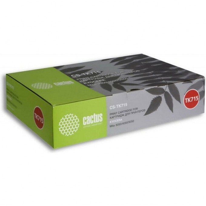 Лазерный картридж CACTUS (TK-715) для принтеров Kyocera Mita KM: 3050, 4050, 5050, Utax: CD1230, CD1240, CD1250, черный, 34 000 стр. CS-TK715 Лазерный картридж CACTUS (TK-715) для принтеров Kyocera Mita KM: 3050, 4050, 5050, Utax: CD1230, CD1240, CD1250, черный, 34 000 стр. CS-TK715