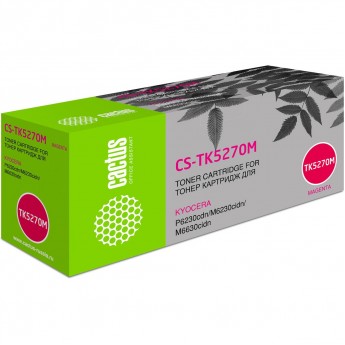 Лазерный картридж CACTUS CS-TK5270M (TK5270M) для Kyocera Mita Ecosys M6230cidn, M6630cidn, P6230cdn, пурпурный, 6 000 стр. Лазерный картридж CACTUS CS-TK5270M (TK5270M) для Kyocera Mita Ecosys M6230cidn, M6630cidn, P6230cdn, пурпурный, 6 000 стр.