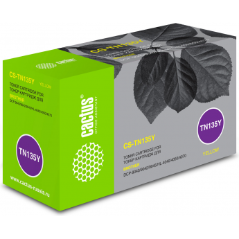 Лазерный картридж CACTUS CS-TN135Y (TN-135Y) для принтеров Brother 4040cn, HL 4050cdn, HL 4070cdw, DCP 9040cn, DCP 9042cdn, DCP 9045cdn, MFC 9440cn, MFC 9450cdn, MFC 9840cdw, желтый, 4000 стр. Лазерный картридж CACTUS CS-TN135Y (TN-135Y) для принтеров Brother 4040cn, HL 4050cdn, HL 4070cdw, DCP 9040cn, DCP 9042cdn, DCP 9045cdn, MFC 9440cn, MFC 9450cdn, MFC 9840cdw, желтый, 4000 стр.