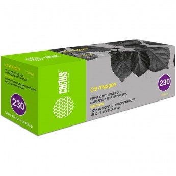 Лазерный картридж CACTUS CS-TN230Y (TN-230Y) для принтеров Brother HL 3040cn, HL 3070cw, DCP 9010cn, MFC 9120cn, желтый, 1 400 стр. Лазерный картридж CACTUS CS-TN230Y (TN-230Y) для принтеров Brother HL 3040cn, HL 3070cw, DCP 9010cn, MFC 9120cn, желтый, 1 400 стр.