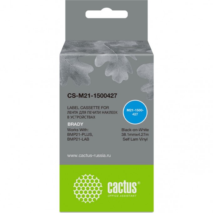 Ленточный картридж CACTUS для Brady BMP21-PLUS, BMP21-LAB, черный CS-M21-1500427 Ленточный картридж CACTUS для Brady BMP21-PLUS, BMP21-LAB, черный CS-M21-1500427