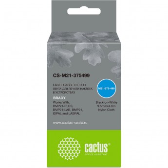 Ленточный картридж CACTUS CS-M21-375499 для Brady BMP21-PLUS, BMP21-LAB, черный Ленточный картридж CACTUS CS-M21-375499 для Brady BMP21-PLUS, BMP21-LAB, черный