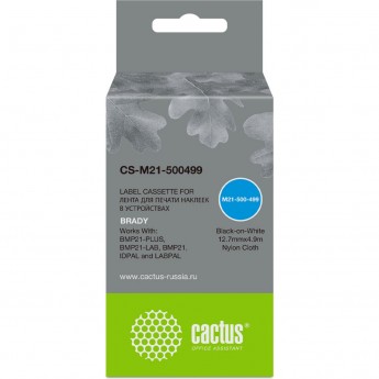 Ленточный картридж CACTUS CS-M21-500499 для Brady BMP21-PLUS, BMP21-LAB, черный Ленточный картридж CACTUS CS-M21-500499 для Brady BMP21-PLUS, BMP21-LAB, черный
