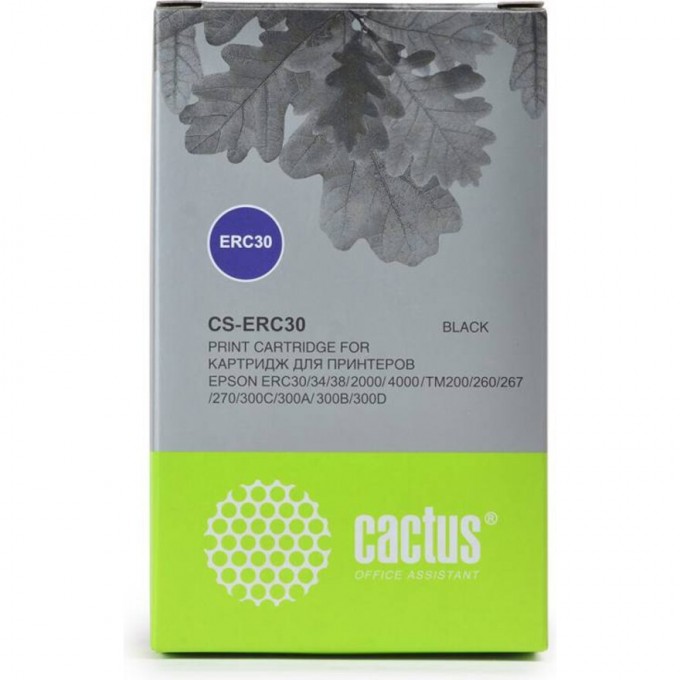 Матричный картридж CACTUS для Epson ERC 30, 34, 38, черный CS-ERC30 Матричный картридж CACTUS для Epson ERC 30, 34, 38, черный CS-ERC30