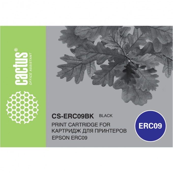Матричный картридж CACTUS для Epson ERC09, черный CS-ERC09BK Матричный картридж CACTUS для Epson ERC09, черный CS-ERC09BK