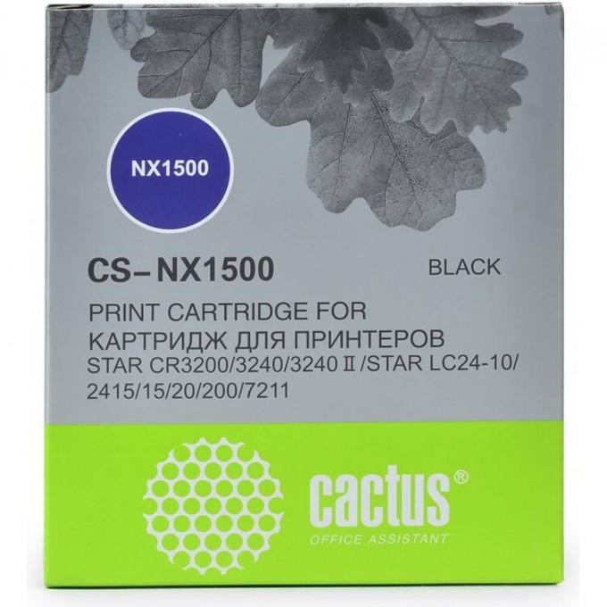 Матричный картридж CACTUS для Star NX-1500, 24xx, LC-8211, черный CS-NX1500 Матричный картридж CACTUS для Star NX-1500, 24xx, LC-8211, черный CS-NX1500