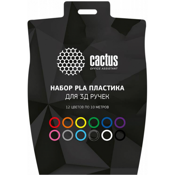 Пластик для 3D-ручки CACTUS CS-3D-PLA-12x10M PLA Pro d1.75мм, 10м, 12 цветов 3D-RUCHKA-CACTUS-CS-3D-PLA-12X10M Пластик для 3D-ручки CACTUS CS-3D-PLA-12x10M PLA Pro d1.75мм, 10м, 12 цветов 3D-RUCHKA-CACTUS-CS-3D-PLA-12X10M