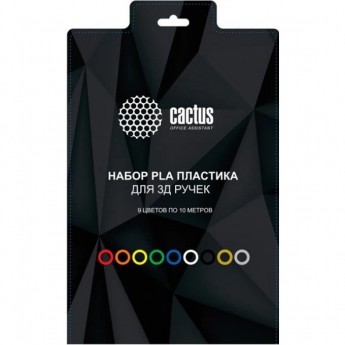 Пластик для 3D-ручки CACTUS CS-3D-PLA-9X10M PLA Pro d1.75мм, L10м, 9 цвет Пластик для 3D-ручки CACTUS CS-3D-PLA-9X10M PLA Pro d1.75мм, L10м, 9 цвет