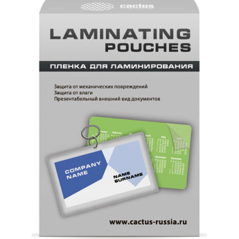 Пленка для ламинирования CACTUS глянцевая, 80x111мм CS-LPG80111125 Пленка для ламинирования CACTUS глянцевая, 80x111мм CS-LPG80111125