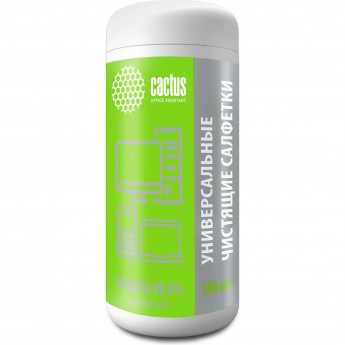 Салфетки влажные CACTUS антибактериальные (100лист.) спиртовые