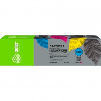 Струйный картридж CACTUS CS-T0B28A (HP 982X) для HP PageWide 765dn, 780 Enterprise Color, пурпурный Струйный картридж CACTUS CS-T0B28A (HP 982X) для HP PageWide 765dn, 780 Enterprise Color, пурпурный