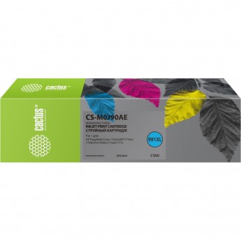 Струйный картридж CACTUS CS-M0J90AE (HP 991) для HP PW 755dn, MFP 774dn, 779dn, Pro 750dw, 772dn, увеличенной емкости, голубой, 250 мл Струйный картридж CACTUS CS-M0J90AE (HP 991) для HP PW 755dn, MFP 774dn, 779dn, Pro 750dw, 772dn, увеличенной емкости, голубой, 250 мл