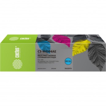 Струйный картридж CACTUS CS-M0J94AE (HP 991) для HP PW 755dn, MFP 774dn, 779dn, Pro 750dw, 772dn, увеличенной емкости, пурпурный, 250 мл Струйный картридж CACTUS CS-M0J94AE (HP 991) для HP PW 755dn, MFP 774dn, 779dn, Pro 750dw, 772dn, увеличенной емкости, пурпурный, 250 мл