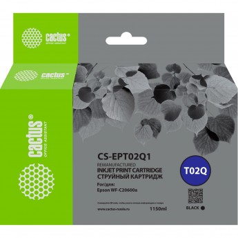Струйный картридж CACTUS CS-EPT02Q1 (T02Q) для Epson WorkForce Enterprise WF-C20600D4TW, черный, 1'084 мл Струйный картридж CACTUS CS-EPT02Q1 (T02Q) для Epson WorkForce Enterprise WF-C20600D4TW, черный, 1'084 мл