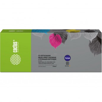 Струйный картридж CACTUS CS-EPT636A00 (T636A) для Epson Stylus PRO 7900, 9900, WT7900, 9900, оранжевый, 700 мл Струйный картридж CACTUS CS-EPT636A00 (T636A) для Epson Stylus PRO 7900, 9900, WT7900, 9900, оранжевый, 700 мл